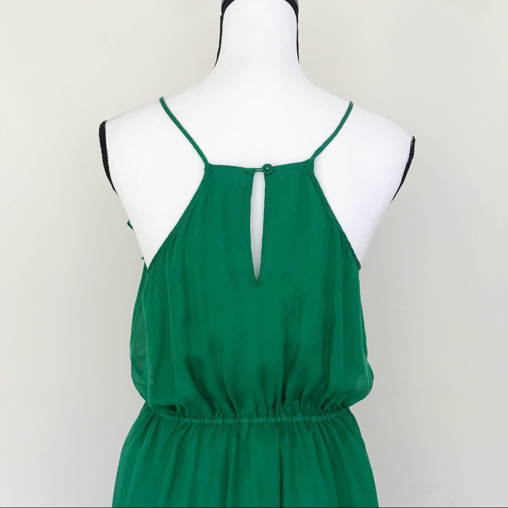 Rebecca Taylor Silk Green Cami Top Dress - Picture 5 of 7